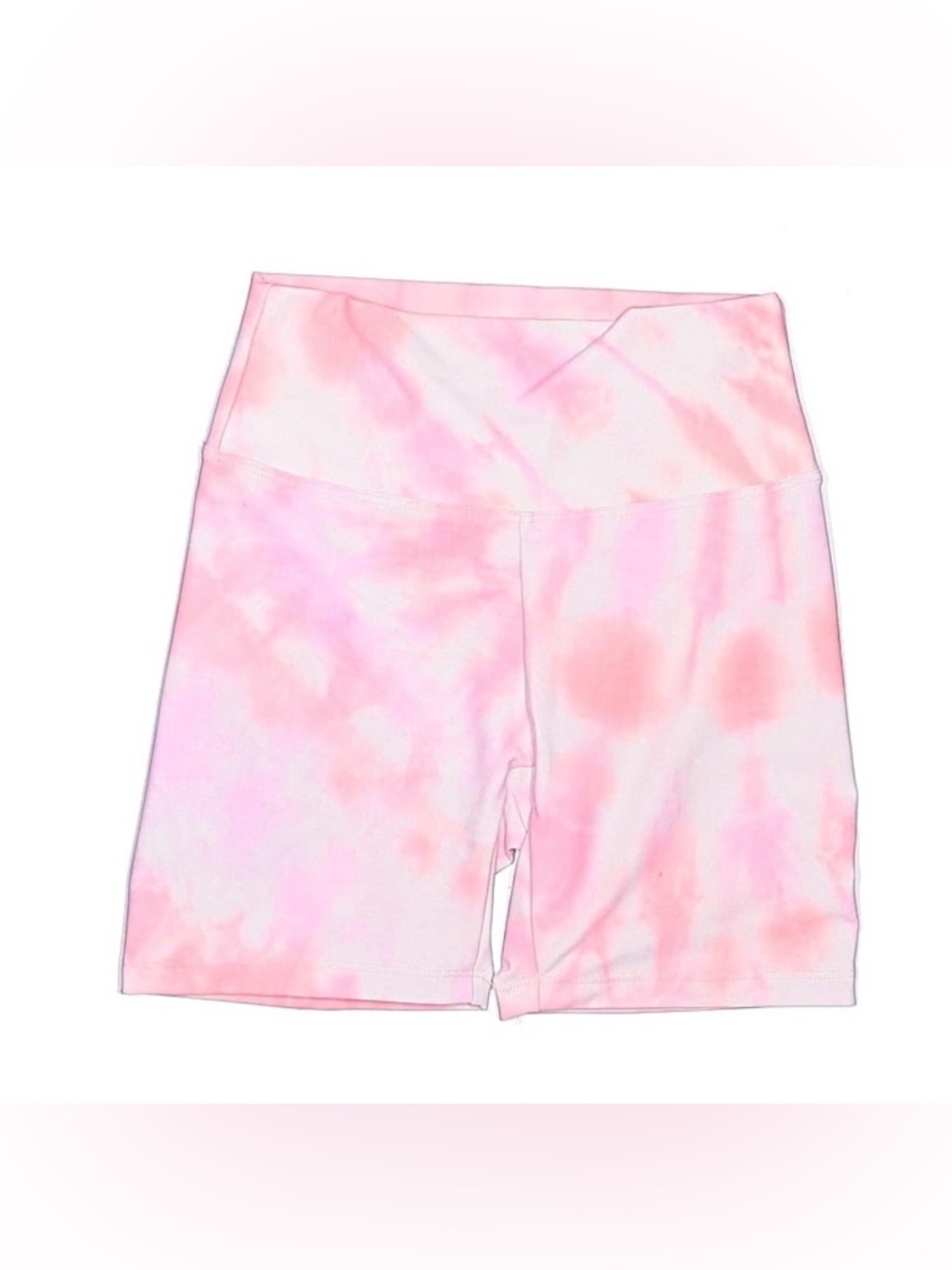 Skatie Pink Tie-Dye High-Waist Bike Shorts